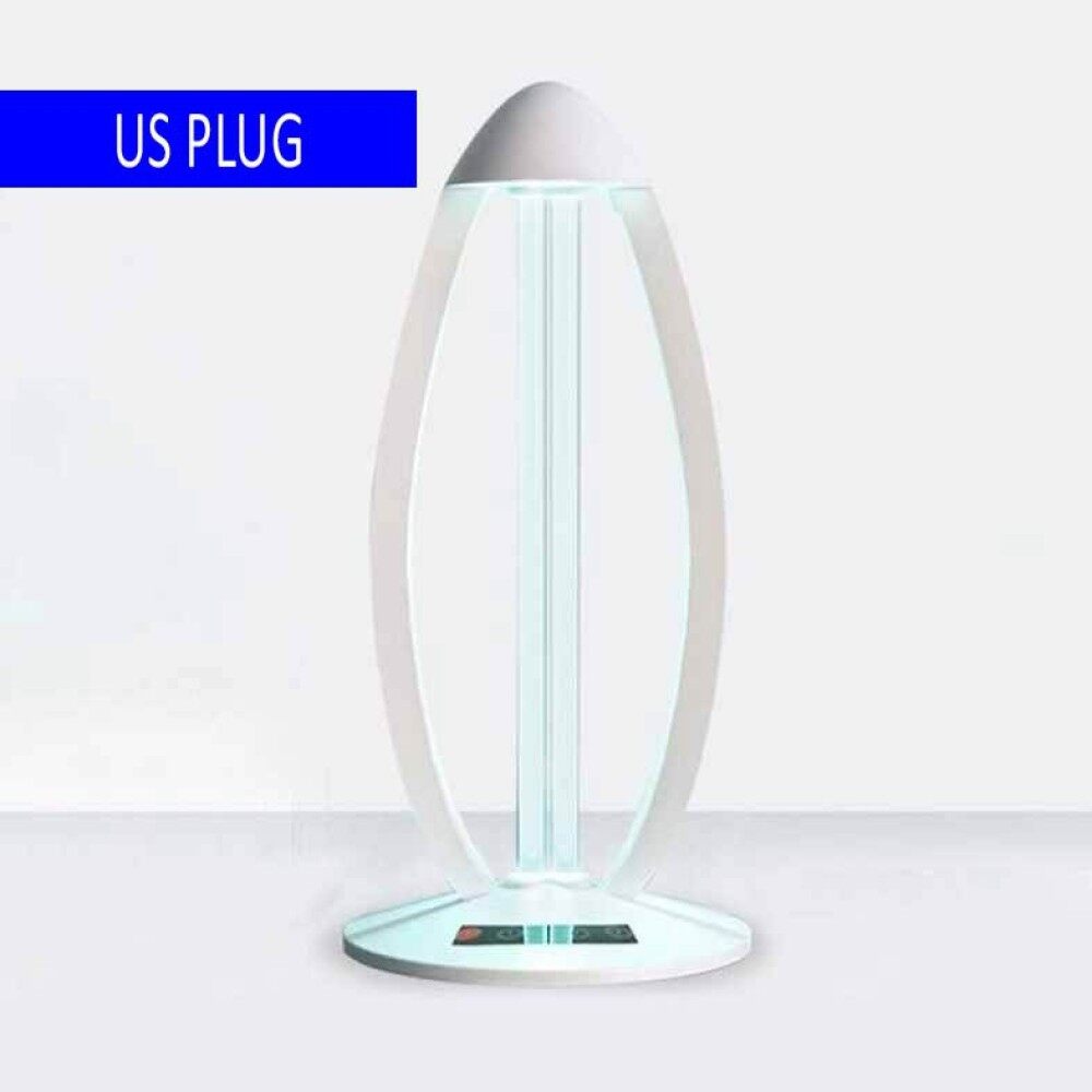 Ultraviolet Disinfection Light Portable UV Germicidal Lamp Household Ozone Sterilizer with Remote Control LED Mite Sterilizer Light Tube Bulb (US Plug) (White)