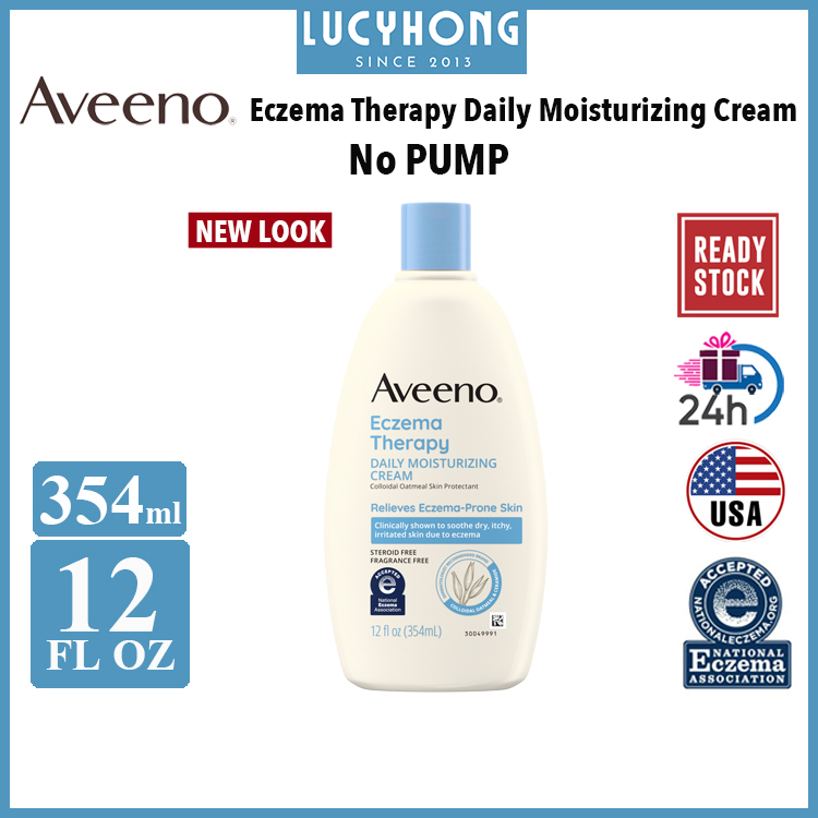 Aveeno Eczema Therapy Daily Moisturizing Cream || Itch Relief Balm for Sensitive Skin Soothing Lotion with Colloidal Oatmeal for DryItchyIrritated Skin Steroid-Free and Fragrance-Free Lucyhong [Suitable for Adult]