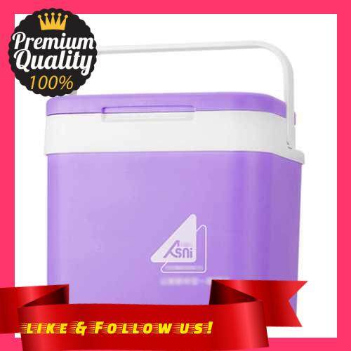 People\'s Choice Portable 10L Car Refrigerator Ice Bucket Mini Fridge Cooler and Warmer Picnic Icebox for Skincare Snacks Cans Home and Travel (Purple)
