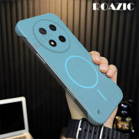 Luxury Ultra Slim Frameless Phone Case Compatible For Honor X9c 5G X9d 5G Wireless Charging Shockproof Matte PC Hard Phone Cover RG01