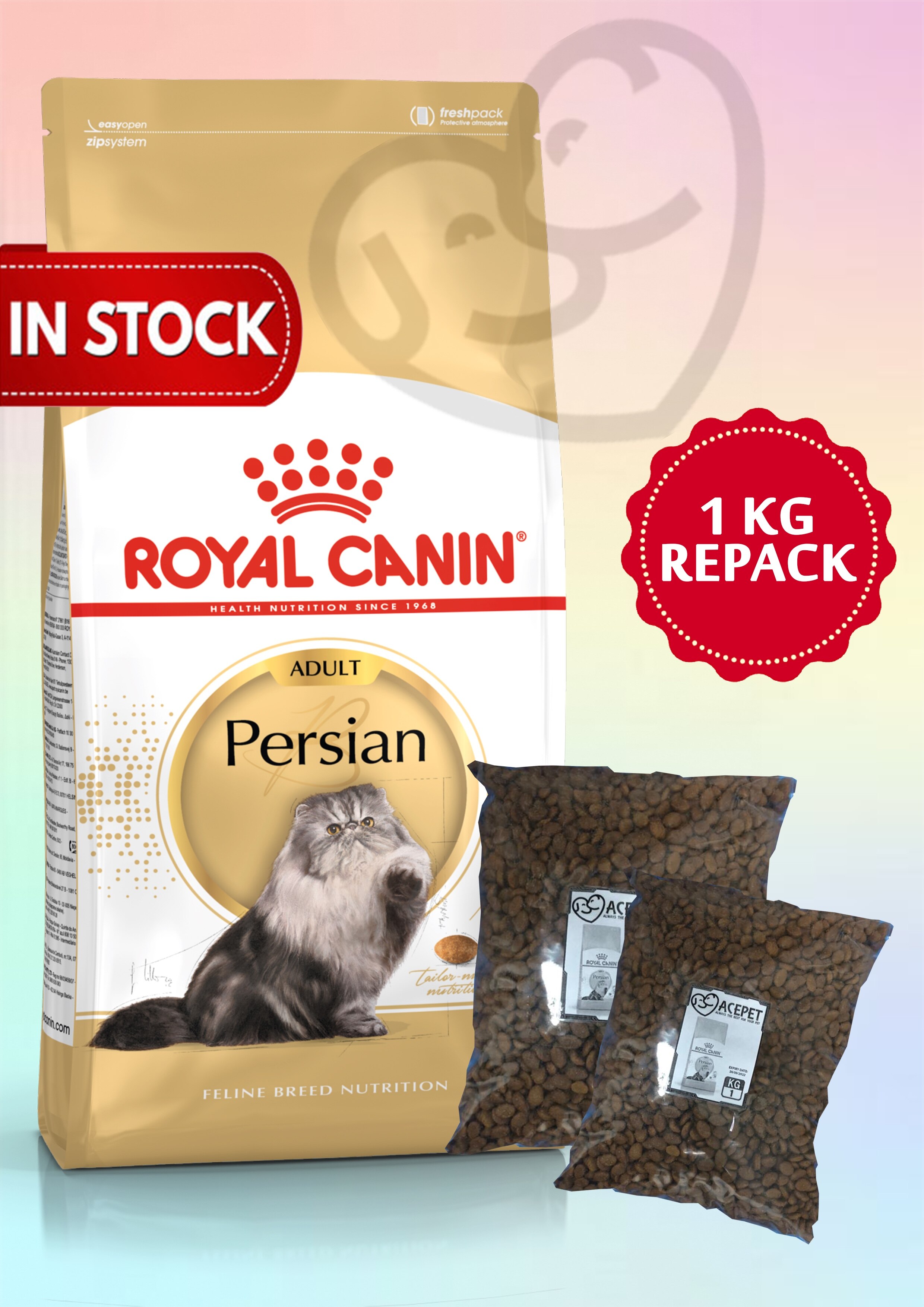 REPACKED Royal Canin Persian Adult Cat Dry Food 0.5kg to 4kg repack cat
