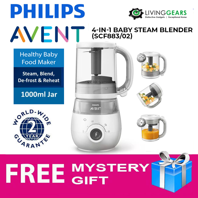 [FREE GIFT] Philips Avent Baby Steam Blender Food Maker SCF883 (4in1) SCF883/02 / SCF862 (2in1) SCF862/01