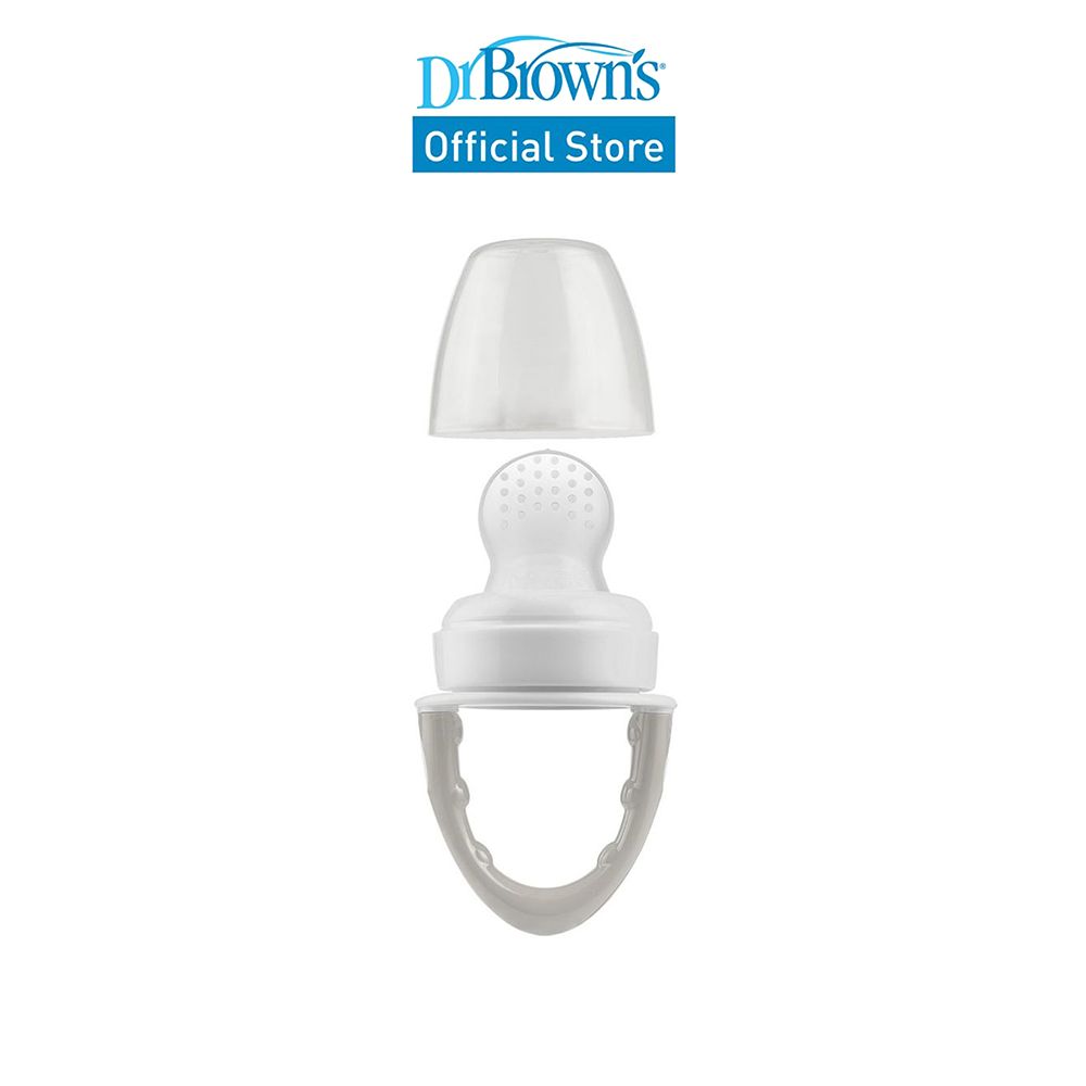 Dr. Browns Fresh Firsts™ Silicone Baby Toddler Feeder Mint/Grey/Pink 1 Piece
