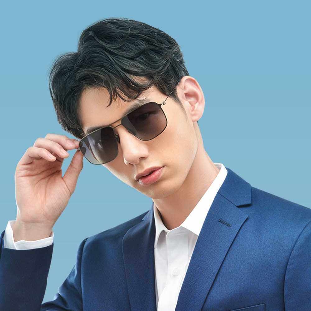 Xiaomi Mijia TS Sunglasses Pro TYJ03TS Luxury Brand Vintage Optical Sun Glass Men Nylon Sunglasses Fashion Retro Shiny Frame Shades Eyewear Oculos 2019 (Grey)