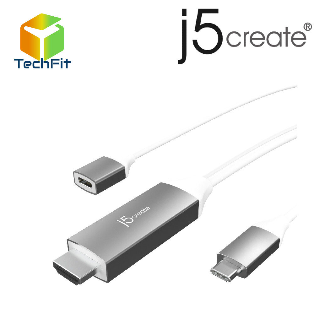 J5Create JCC155G USB-C® to 4K HDMI™ Cable With PD100W Pass-Through