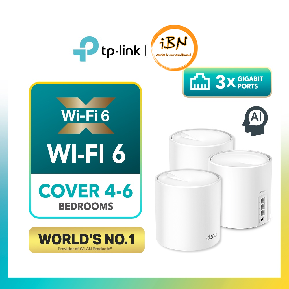 TP-Link AX3000 Whole Home AI-Driven Wifi 6 Mesh Wifi Router Or AP Mode ...