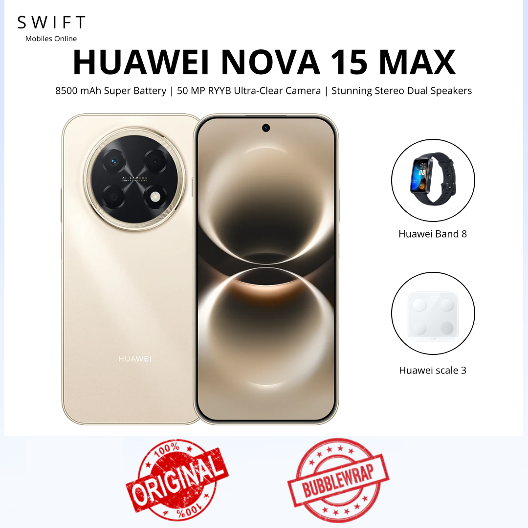 Huawei Nova 15 Max ((8GB+8GB)+256GB) - 100% Original