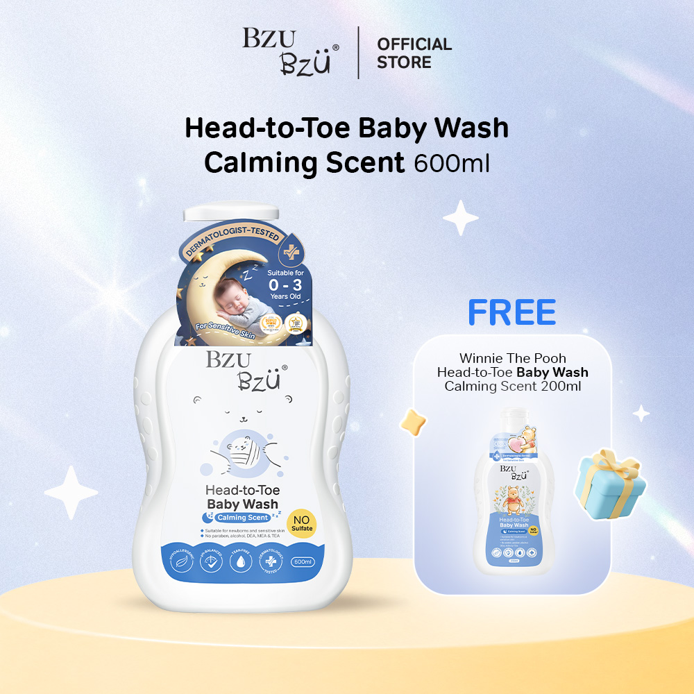 BZU BZU Head to Toe Baby Wash (600ml) FREE Winnie The Pooh Head to Toe Baby Wash (200ml)