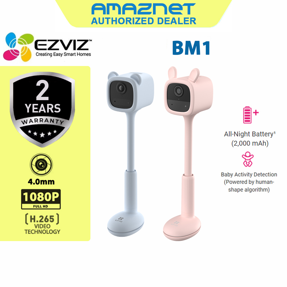Ezviz BM1 Battery-Powered Baby Monitor Hear and Talk Easy Setup Baby Activity Detection 2 YEARS WARRANTY