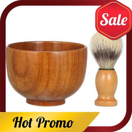 Beard Shaving Cream Bowl Shaving Soap Mug for Men with Shave Lather Brush Wooden Shaving Bowl (Standard)