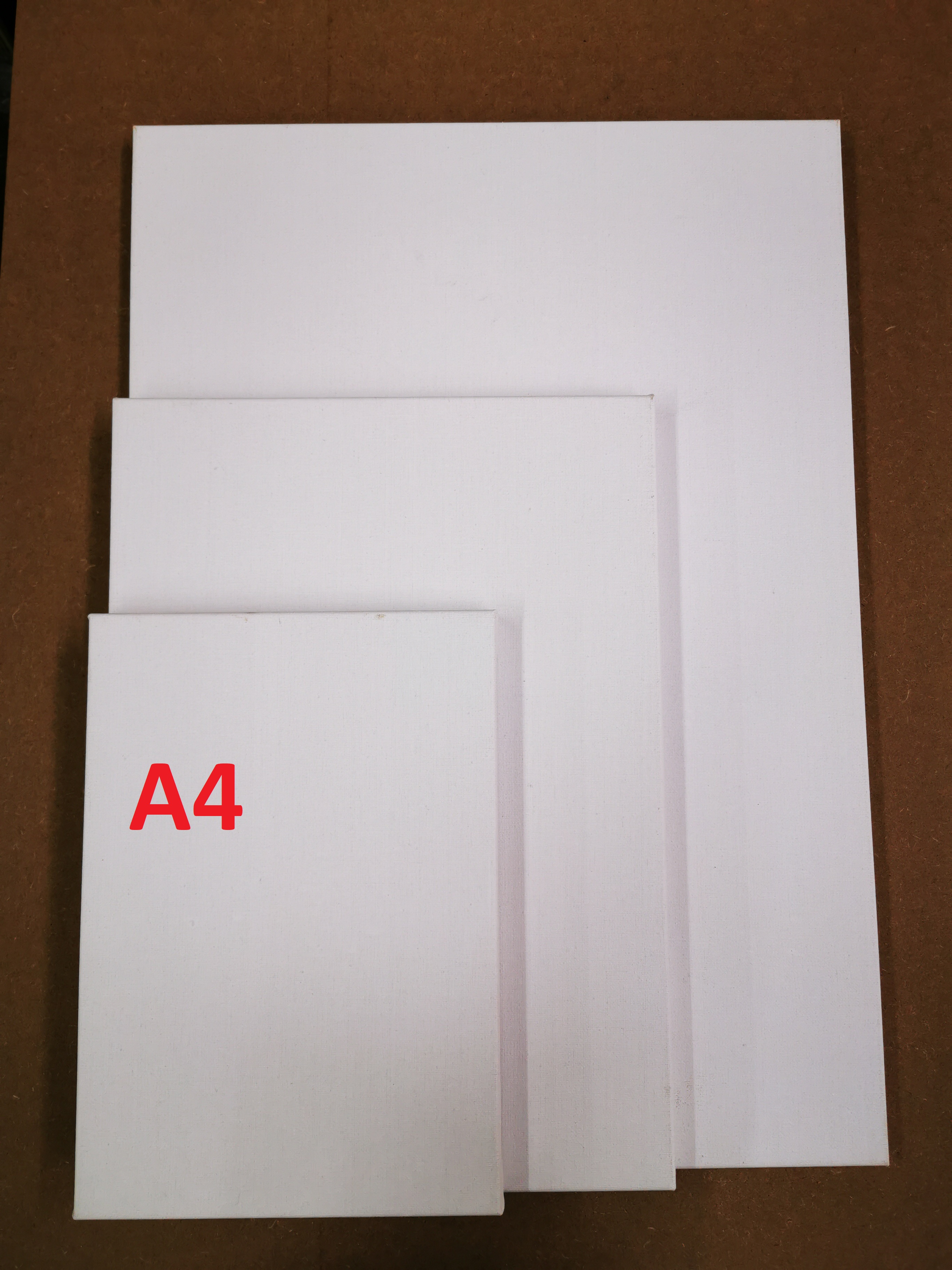 White Blank Canvas Stretched on Wooden Frame [A2A3A4] for Oil Acrylic Painting