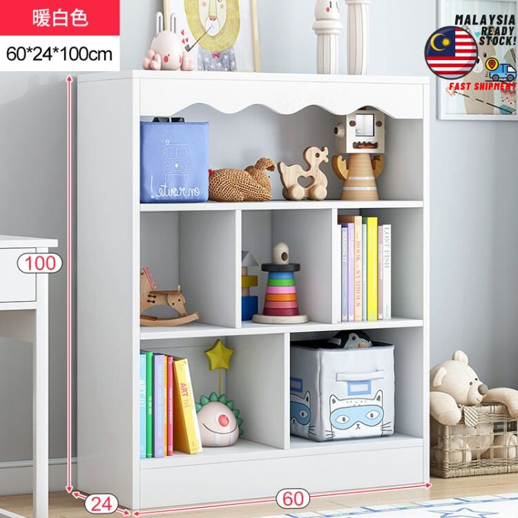 ROAM 6 Cube Children Bookcase Rak Buku Kabinet Kanak Kanak Bookshelf Utility Shelf Living Room Storage Cabinet White