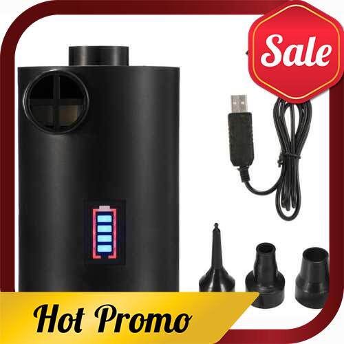 Electric Air Pump Inflatable Pump Rechargeable Air Mattress Pump Quick-Fill Inflator Pumps for Camping Inflatable Cushions Pool Toy Air Sofa (Standard)