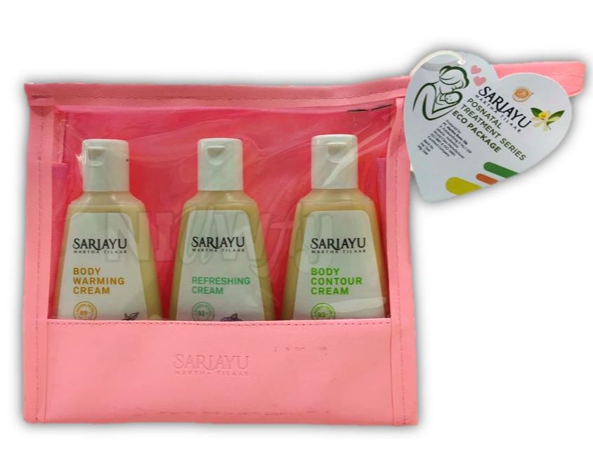 SARIAYU SET BERSALIN 3IN1 (Tapel Pilis & Param) - ( PINK ) - (FREE GIFT)