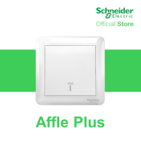 Schneider Electric Affle Plus 20A 250V 1 Gang 1 Way Double Pole Switch with Neon White