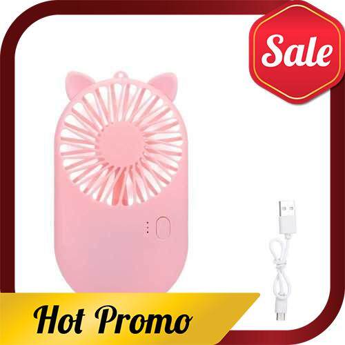 Pocket Fan Portable Handheld Fan Mini Fan with USB Charging 3 Speed Adjustable for Travel Office Room Household (Pink)