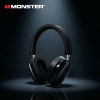 Monster AH100 ANC Wireless Bluetooth Headphones -45dB Active Noise Cancellation Headset Immersive Deep Bass Over-ear Earphones