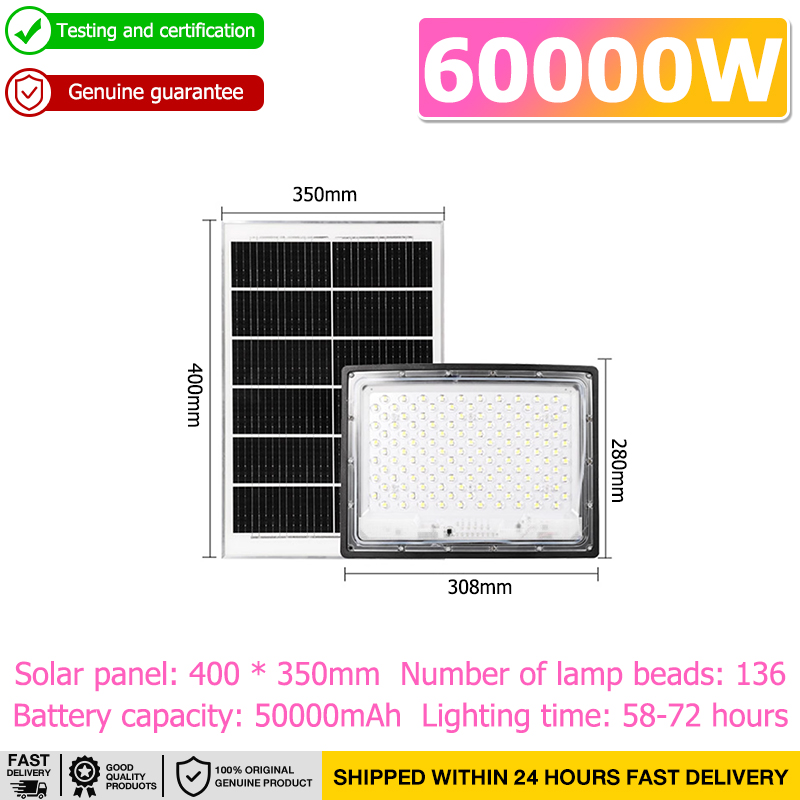 【24 hours delivery 】60000W solar light outdoor lighting IPX7 waterproof curved solar light LED solar spotlight solar led street light solar street light outdoor lampu solar street lighting lampu solar light outdoor 太阳能灯