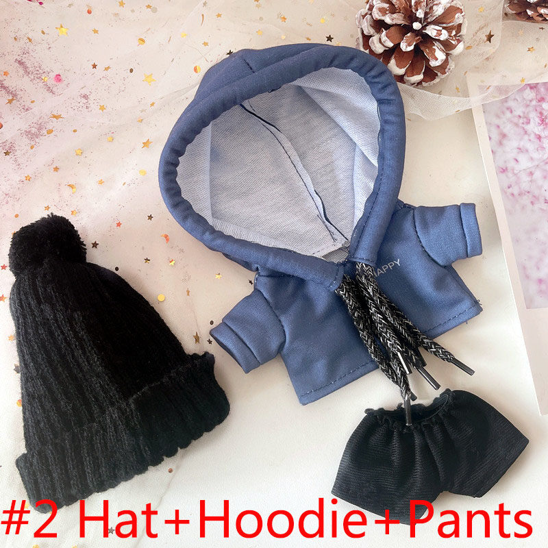 Kpop 20CM Clothes Set The Untamed Sean Xiao Zhan Yibo Doll Braid Hoodie Toy Dolls Accessories