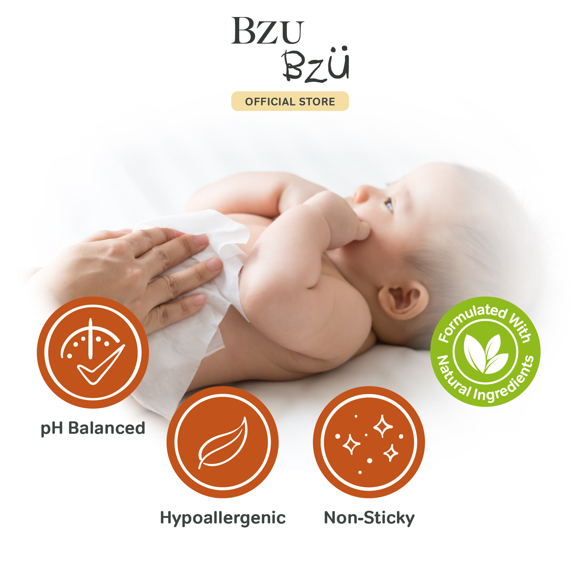BZU BZU Anti Bacterial Baby Wipes (80 pcs x 12)