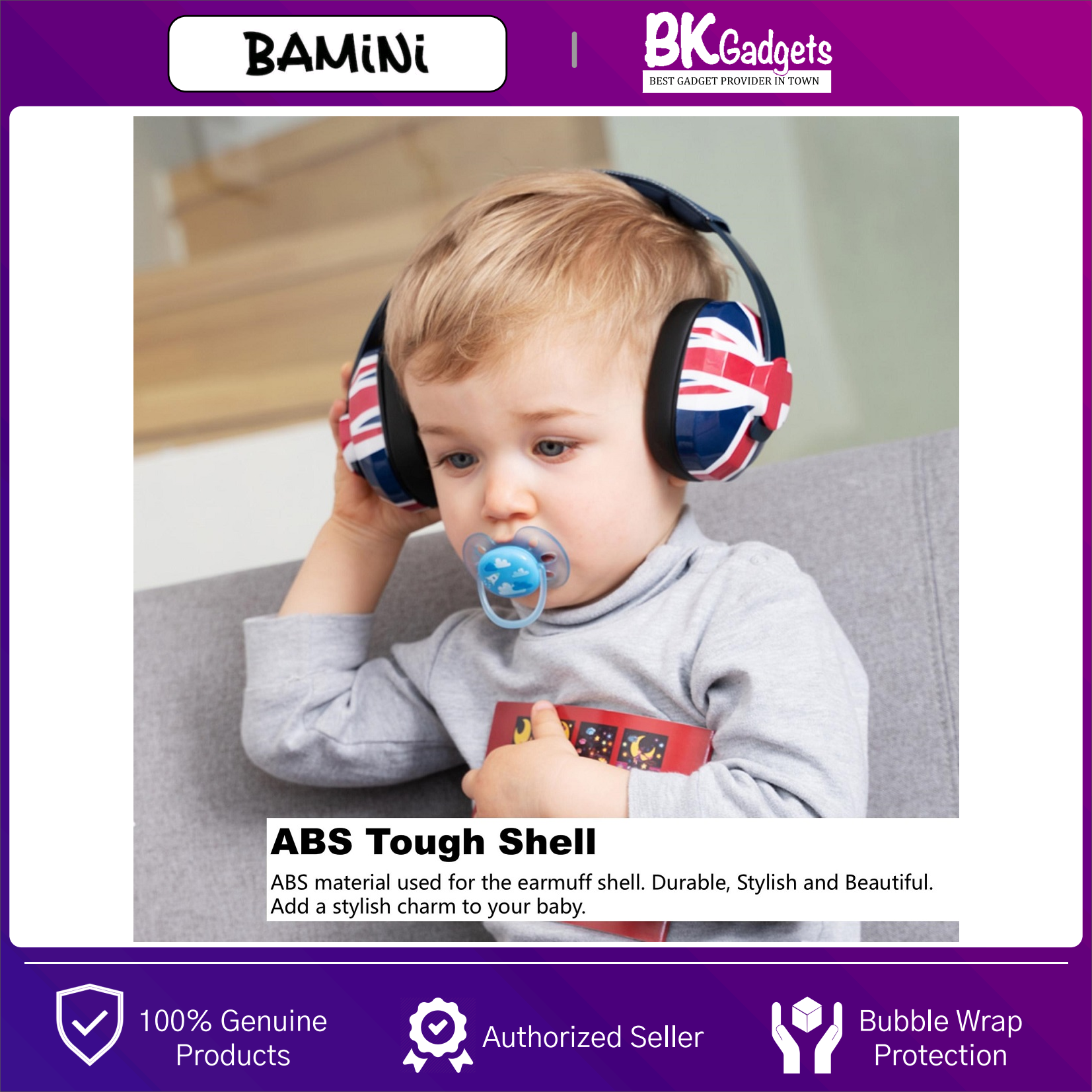 BAMINI Safe - Noise Proof Ear Mask for Children | Sleep on Airplane | Travel Soundproof | Noise-proof Noise Reduction | Gift For Children\'s Day