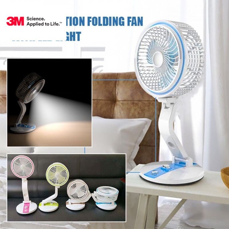 Fast Shipping Multifunction USB charging Folding Fan LR-2018 with LED Light