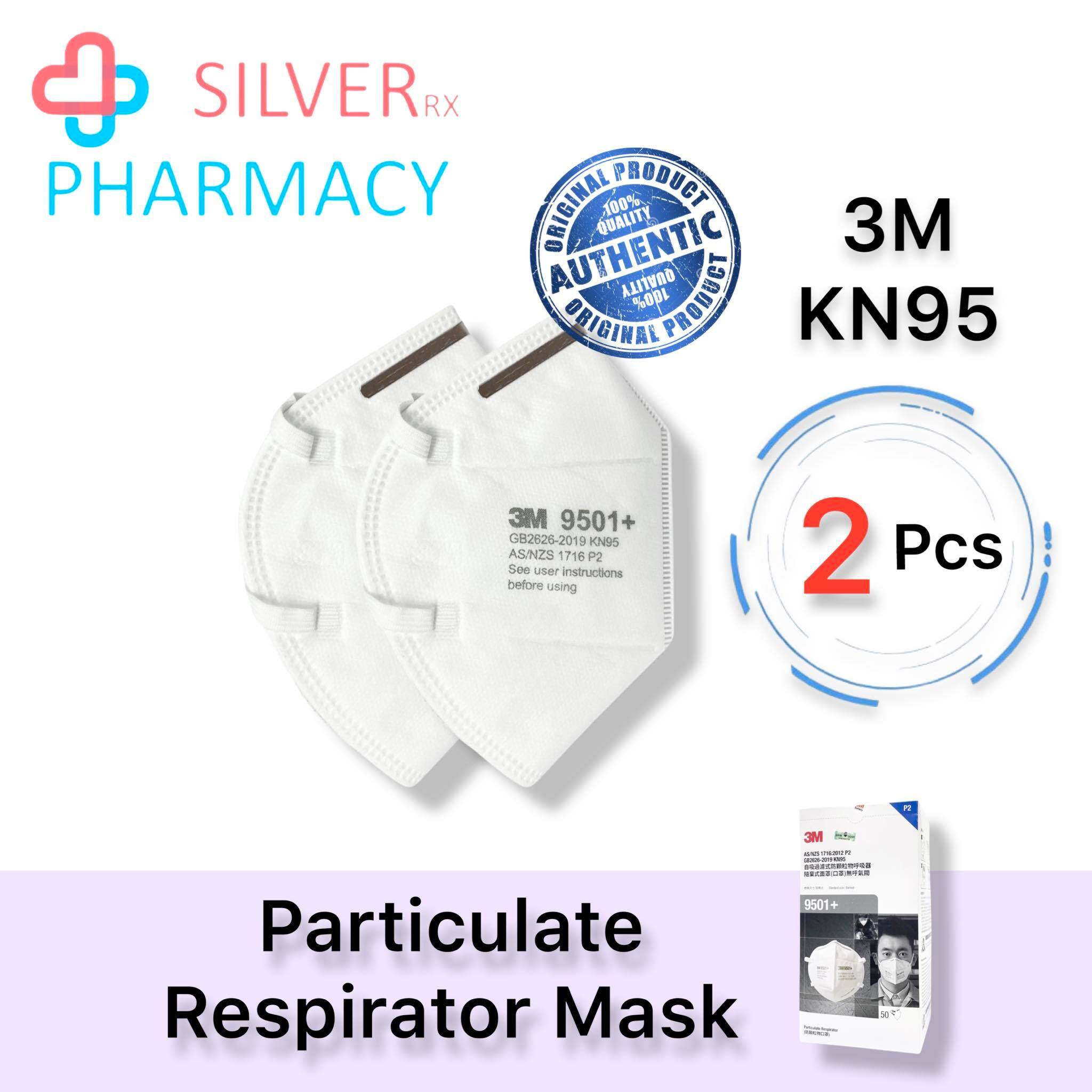 [Exp 09/2026] 3M KN95 9501+ Particulate Respirator EarLoop Face Mask [2pcs per pack]