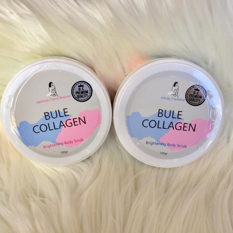 Blue Collagen Whitening Pemutih Kulit Lulur Badan