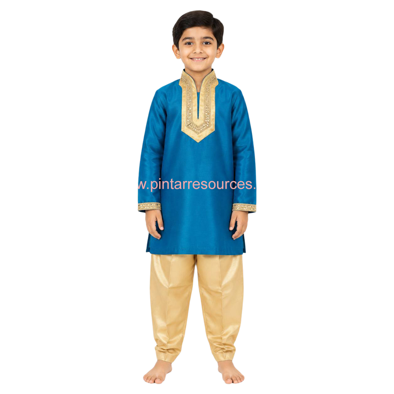 READY STOCK Kids Children Indian Traditional Kurta Pajama Costume Bollywood Dance Performance Outfit Cultural Festival Costume