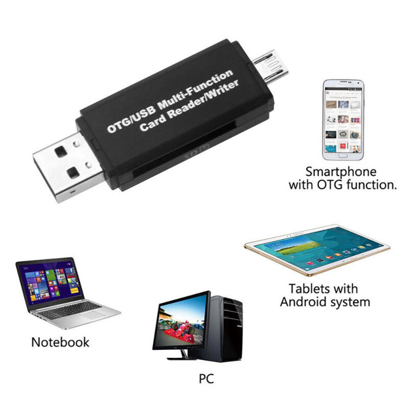 Bảng giá [Chất Lượng Cao] Bộ Chuyển Đổi Micro USB OTG Sang USB 2.0 Đầu Đọc Thẻ SD/Micro SD Với Tiêu Chuẩn USB Phong Vũ
