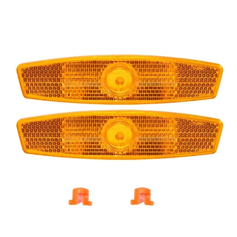 1 cặp xe đạp spoke plsatic ống kính phản quang bánh xe vành phản xạ cảnh báo an toàn