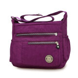 Women's casual shoulder bag, nylon material (Deep Purple) (Deep Purple)
