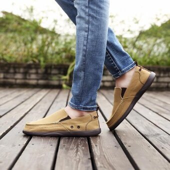 Zhenheng Classic canvas shoes men lazy shoes canvas men slip on loafers washed denim casual flats