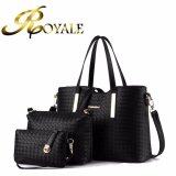 GTE ROYALE Europe Style PU Leather Beg Wanita Handbag Wanita Bag Women3 in 1 set (Black) - Fulfilled by GTE SHOP