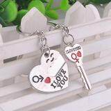 1 Cặp Móc Chìa Khóa Trái Tim Thời Trang Móc Chìa Khóa Cặp Đôi Chữ I Love You Màu Bạc Trang Sức Hình Trái Tim Chìa Khóa Quà Tặng Ngày Lễ Tình Nhân