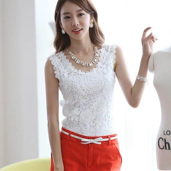 [Pre-Order] JYS Fashion: Korean Style Lace, Chiffon, Off Shoulder Top Collection 89 6228-White(ETA: 2022-08-31)