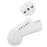 LALANG Fashion White Shoes New Lace-Up Canvas Casual Shoes Walking Shoes (White) August 2018 - 4 LALANG Fashion White Shoes New Lace-Up Canvas Casual Shoes Walking Shoes (White) - 4
