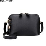 MOJOYCE Women PU Leather Mini Simple Chic Messenger Bag(Black)