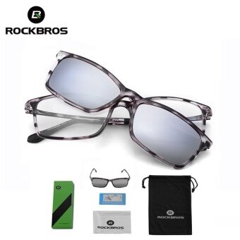 ROCKBROS Bicycle Dual Use Sunglasses UV400 Double Lens Polarized Lens Cycling Bike Bicycle Eyewear(Silver