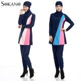 Sokano Fashion Ladies 5587 Muslimah Women Swim Suit Wear Sport Clothing - Blue