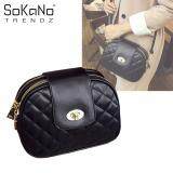 SoKaNo Trendz SKN623 PU Leather Quilted Crossbody Bag- Black