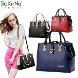 SoKaNo Trendz SKN818 Premium European Style Elegant Tote Bag Handbeg Wanita- Blue