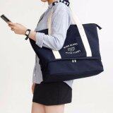 Tanoshiis Picks Woman Fitness Canvas Sport Bag Training Gym Bag 0061_Blue