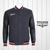 TITANUM BIG SIZE Varsity Jacket with Lining TIM7008 (Grey)