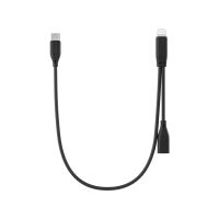 Comica LN-DUCMF 2 in 1 Charging & Audio Input Cable Support Quick Charging and Audio Input for Lightning Devices (35cm)