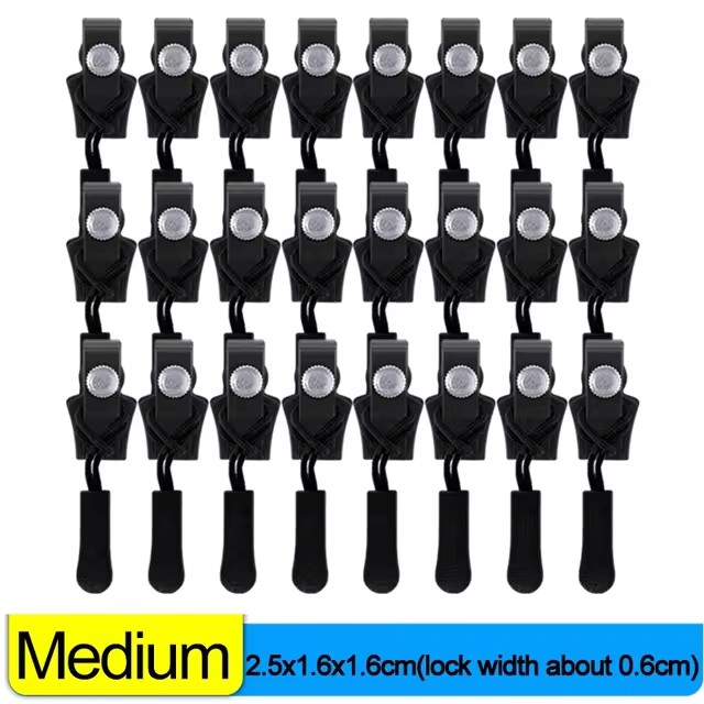 20Pcs Universal Zipper Repair Kit Quick Instant Detachable Zipper Head Replacement Zipper Slider Pull for Jacket Bags Coat Free Sewing