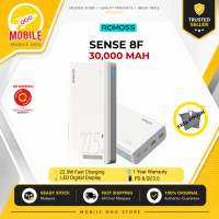Romoss Sense 8F 30000mAh Powerbank 22.5W Super Fast Charge Portable Power Bank Original Brand Fast Charging suitable for any phone - 1 Year Warranty