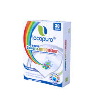 Locaupin Laundry Anti Dye Absorption Sheet  Color and Dirt Grabber Fabric Color Absorber Catcher 30 Sheets