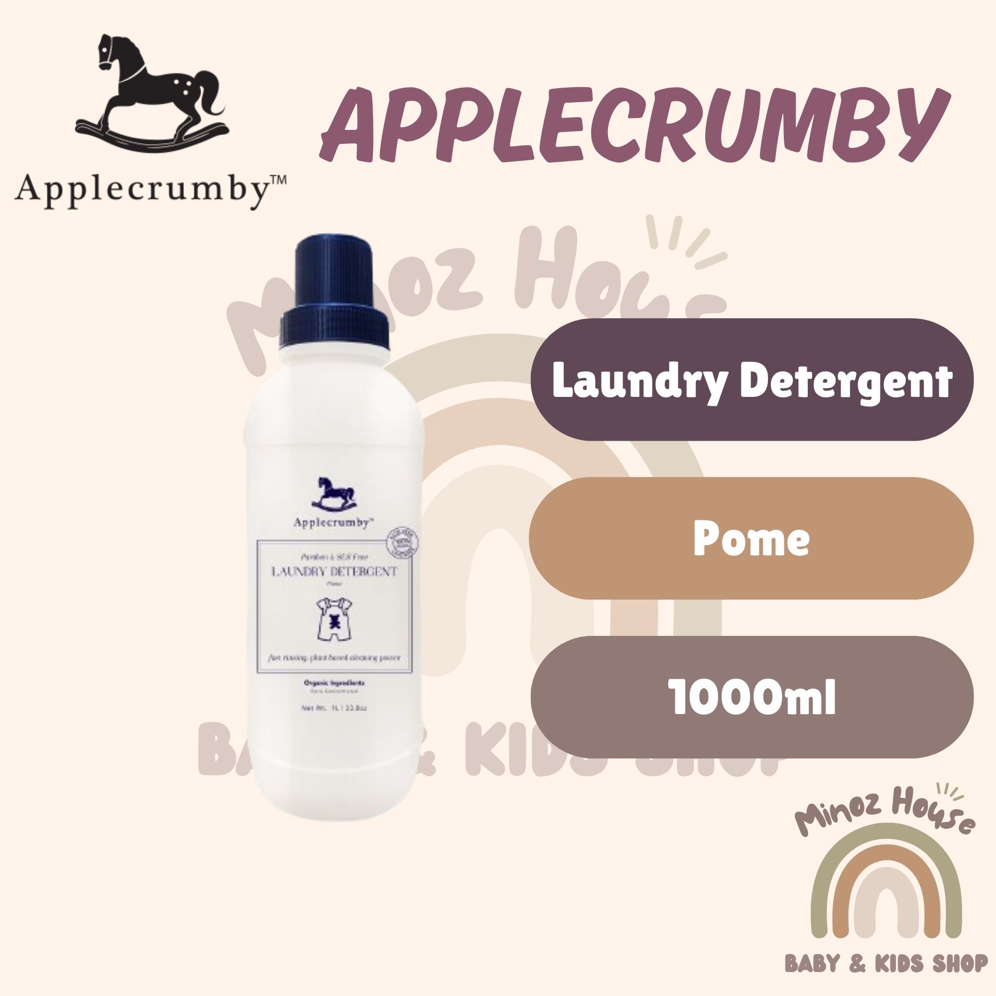 [READY STOCK]Applecrumby Laundry Detergent 1Litre