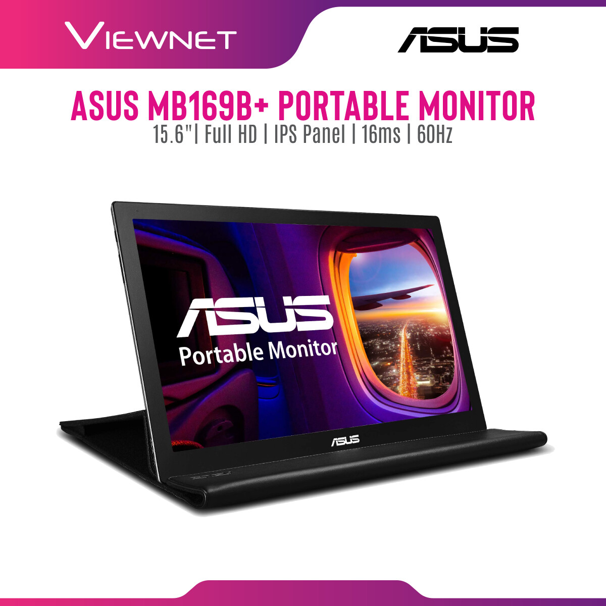 Asus MB169B+ Portable USB Monitor - 15.6 inch, Full HD, USB-powered, IPS, Ultra-slim, Smart Case Asus MB169B+ Portable USB Monitor - 15.6 inch, Full HD, USB-powered, IPS, Ultra-slim, Smart Case